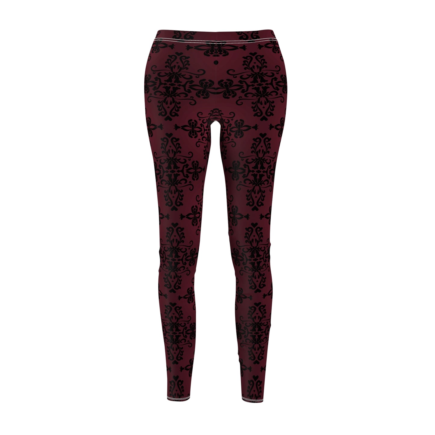Nightmare Casualties | Dark Red Damask  | All Over Print Women's Casual Gothic Wear