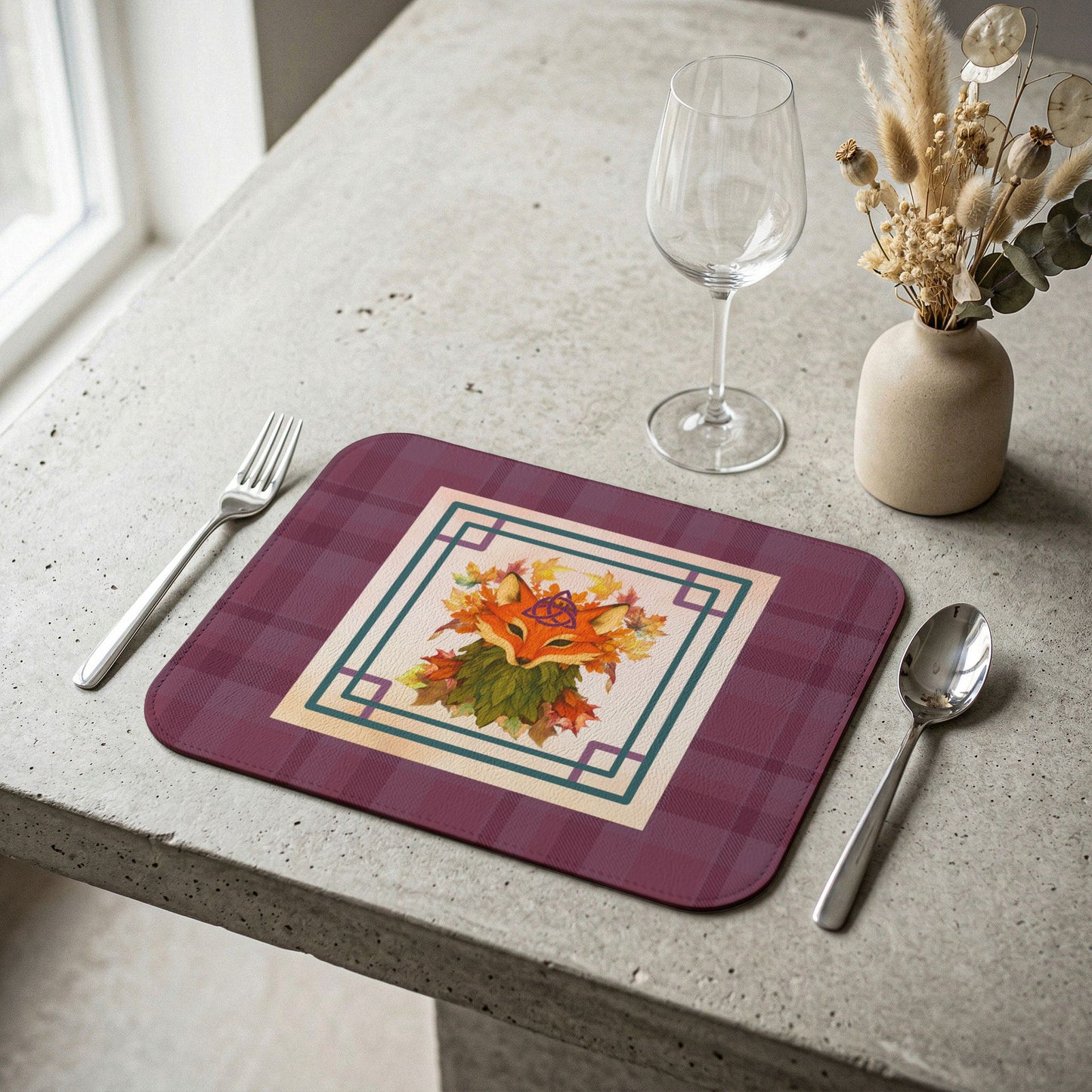 Spiritumn | Fall Equinox | Autumn Leather Placemat