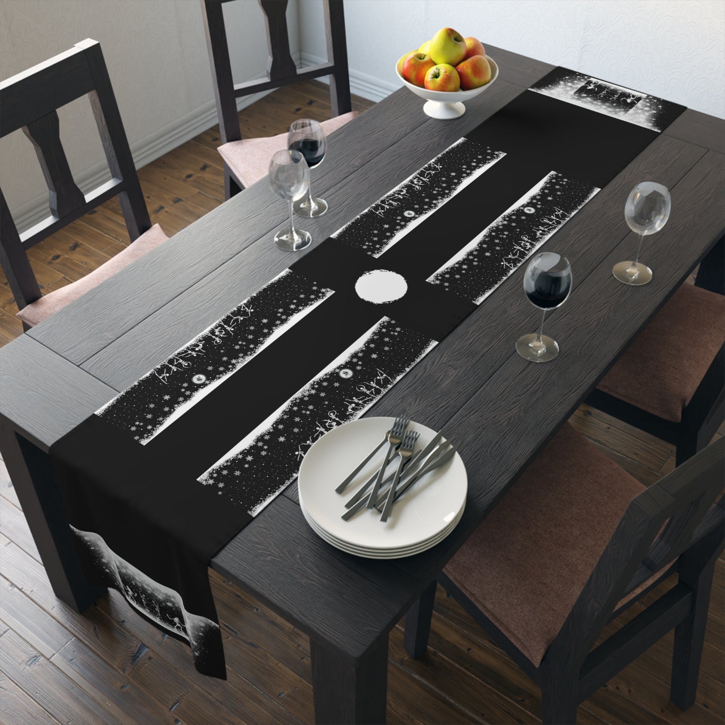 Snow and Bone Dance Table Runner | (Poly)