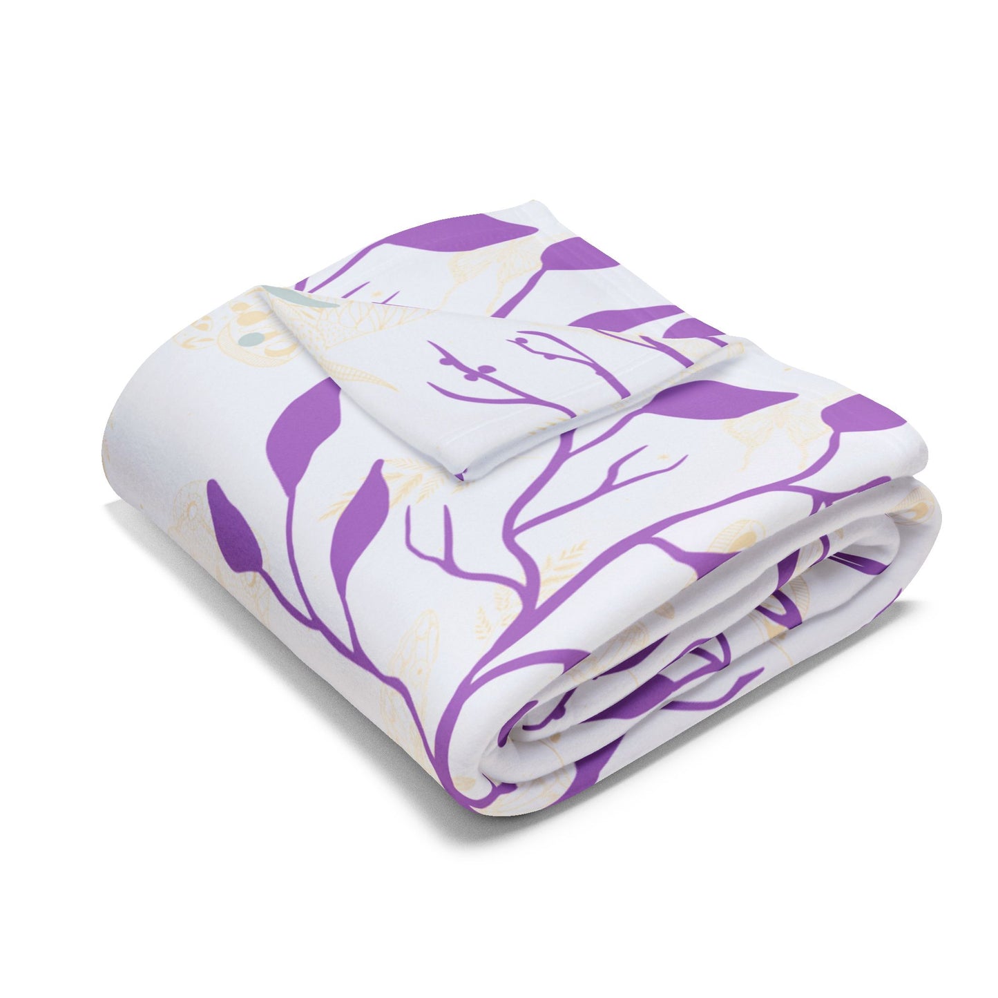 Moon Roots (Purple) | Witchy Home Decor | Microfiber Blanket (Two Sided)