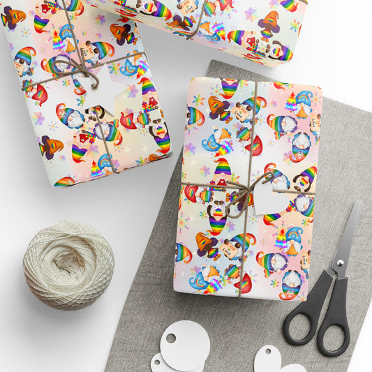 Pride-mas Gnomes | Holiday Wrapping Papers