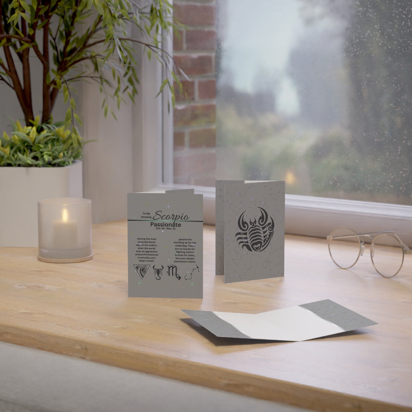 Scorpio | Zodiac Greeting Cards |  (1, 10 pcs)