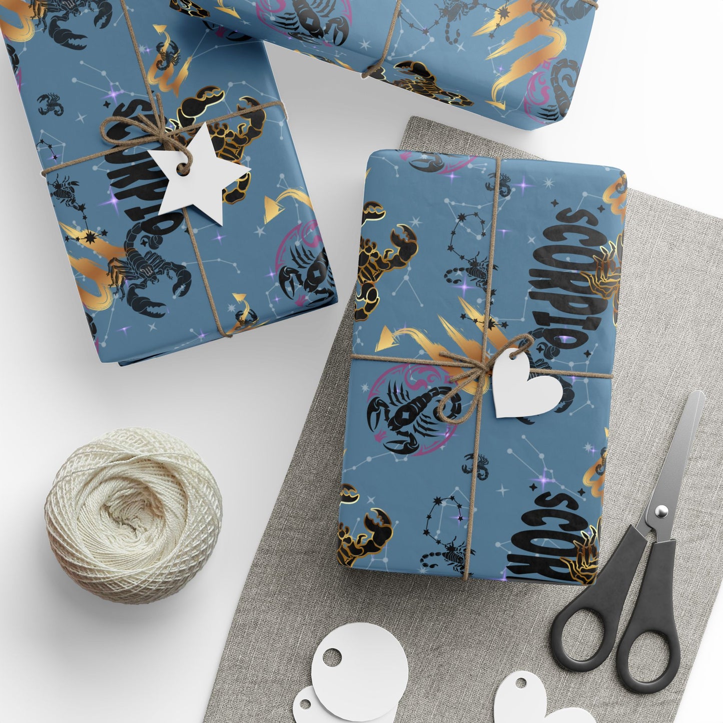 Scorpio | Blue | Zodiac Birthday Wrapping Papers