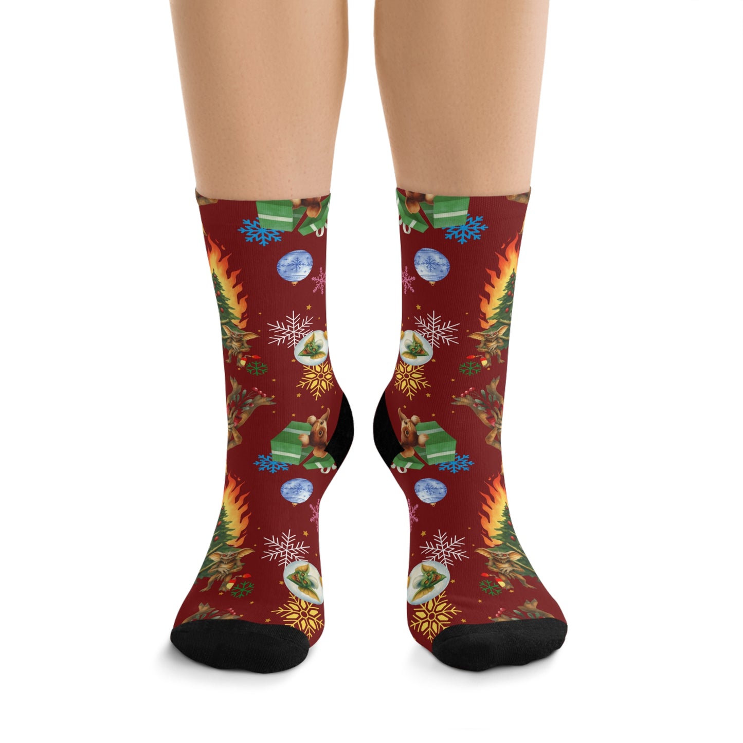 Horror Socks | Twisted Laffy XMas| Recycled Poly Socks | Cozy and Scary