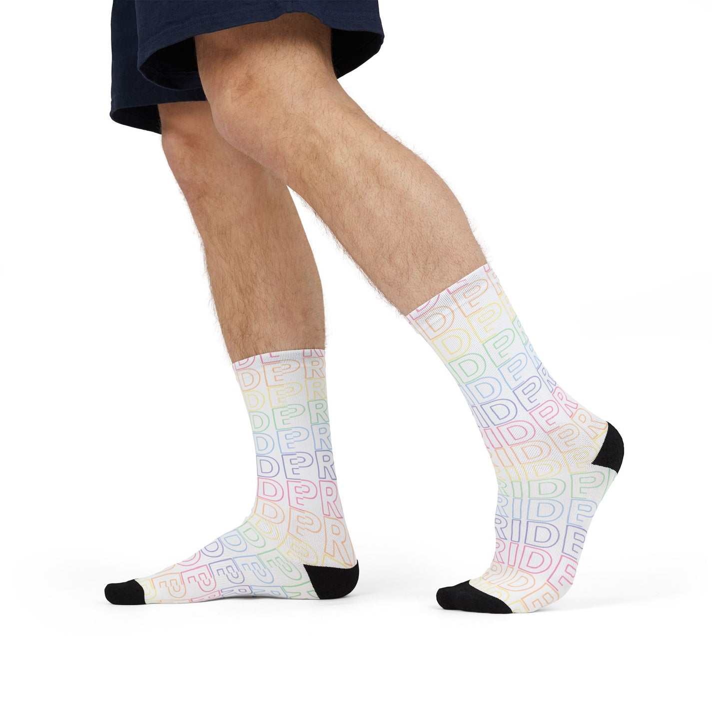 Goth Pride (Rainbow) | Poly Crew Socks