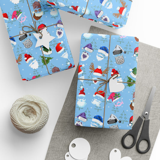 Twelve Jolly Santas | Gift Wrap Papers