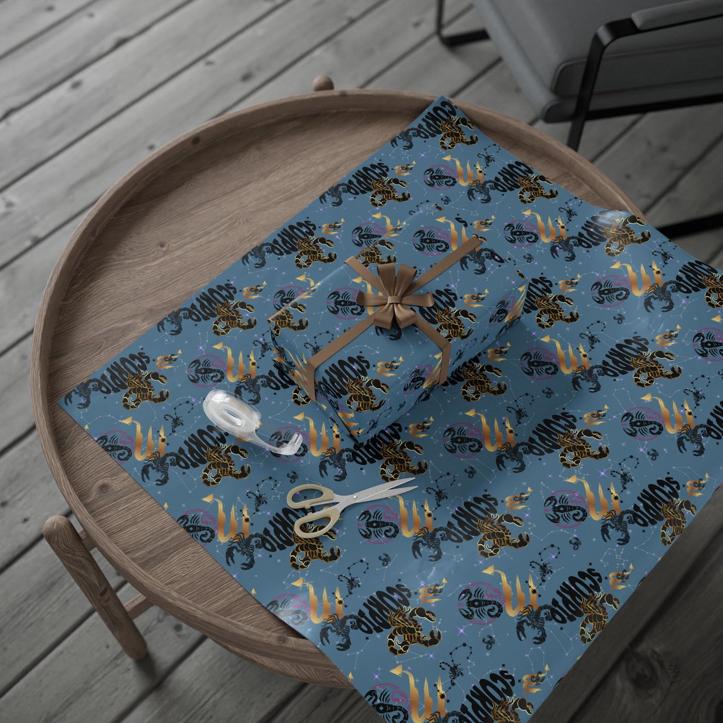 Scorpio | Blue | Zodiac Birthday Wrapping Papers