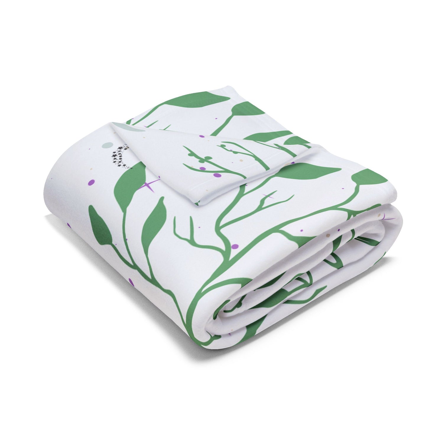 Moon Roots (Green) | Witchy Home Decor | Microfiber Blanket (Two Sided)