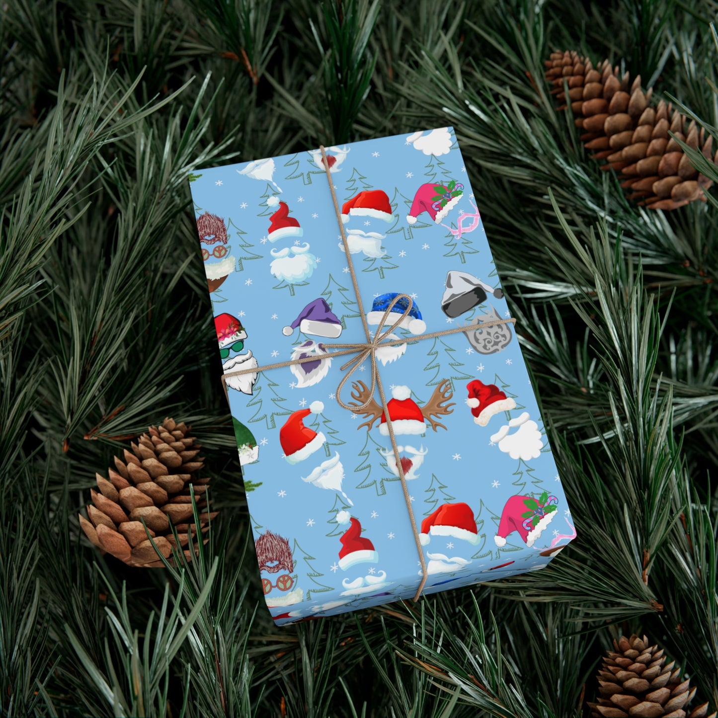 Twelve Joyful Santas | Gift Wrap Papers