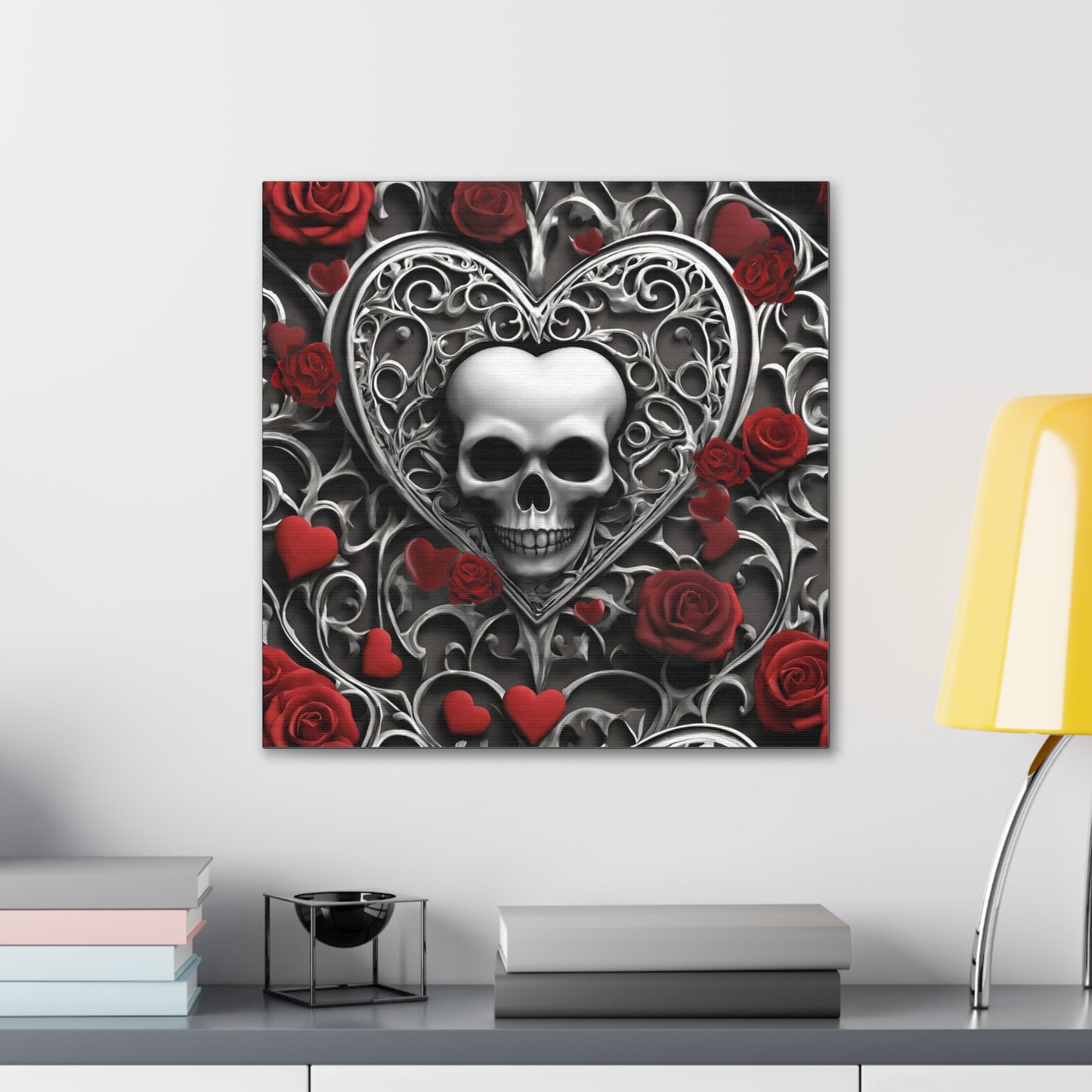 Gothic Hearts Canvas Gallery Wraps