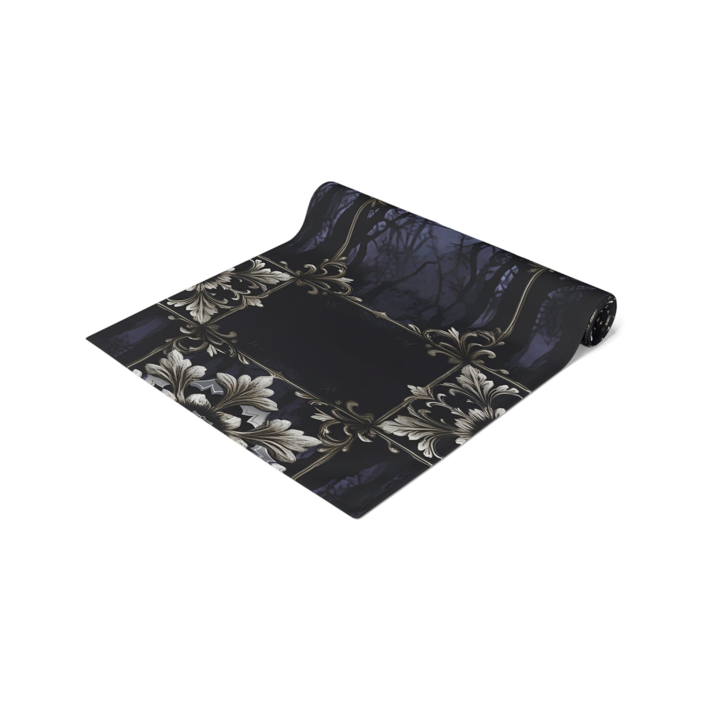 Sapphire Dark Forest |  Enchanted Dark | Table Runner