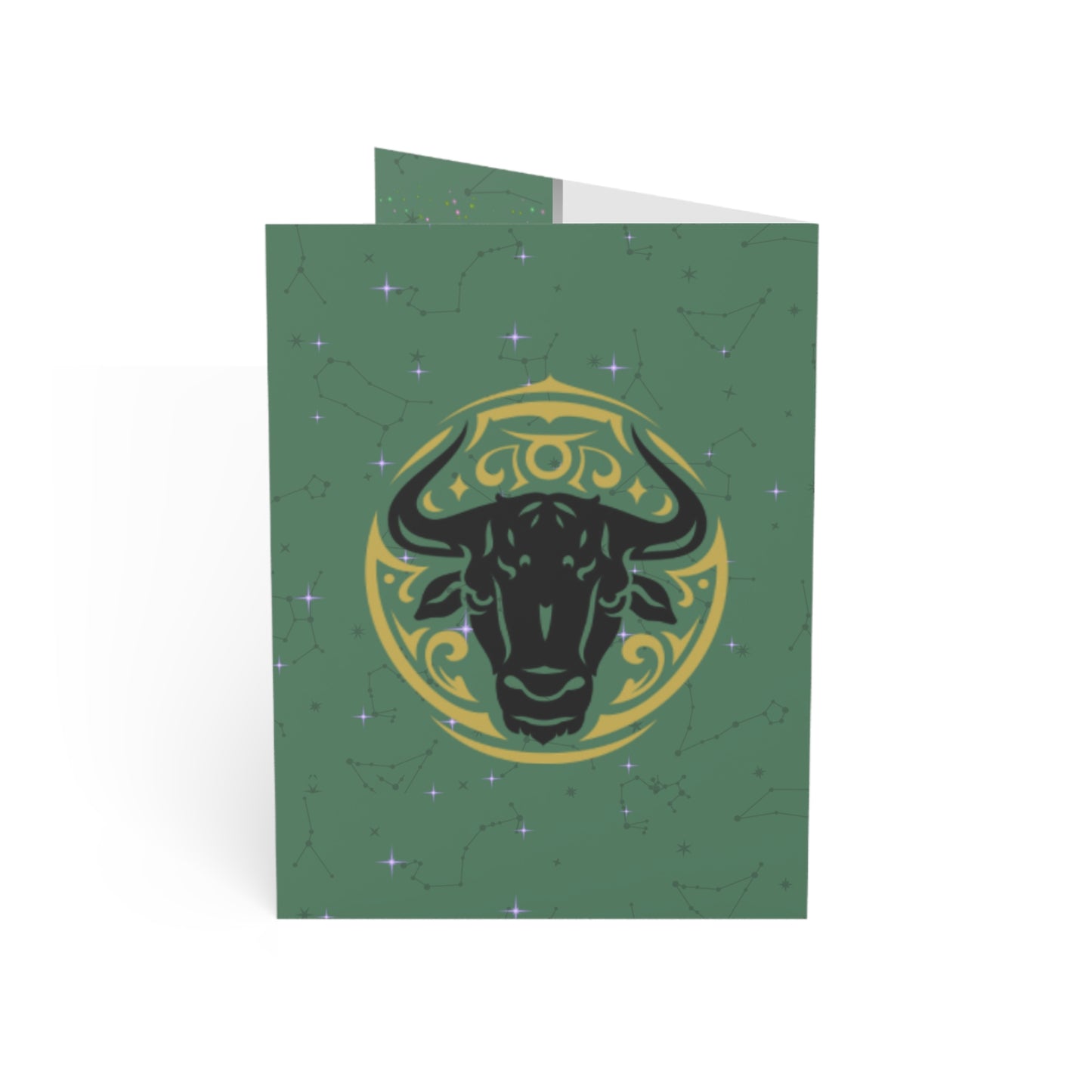 Taurus | Green | Zodiac Greeting Cards |  (1, 10 pcs)
