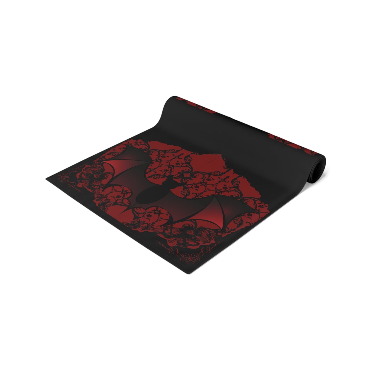 Vampire Red Table Runner | Gothic Bats