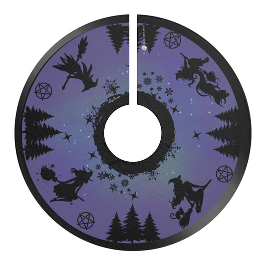 Witches in Flight | Witches Holiday Round Tree Skirt