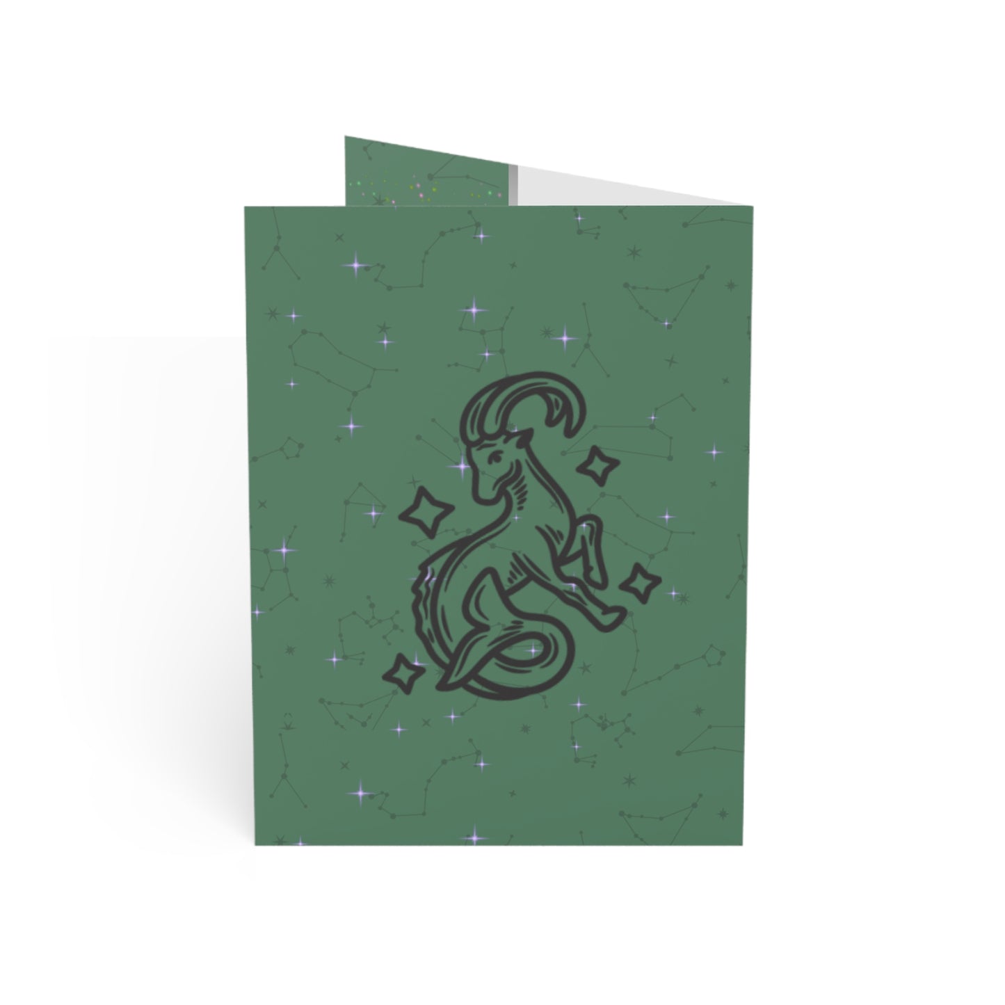 Capricorn Zodiac Greeting Cards | Astrology Card (1, 10 pcs)