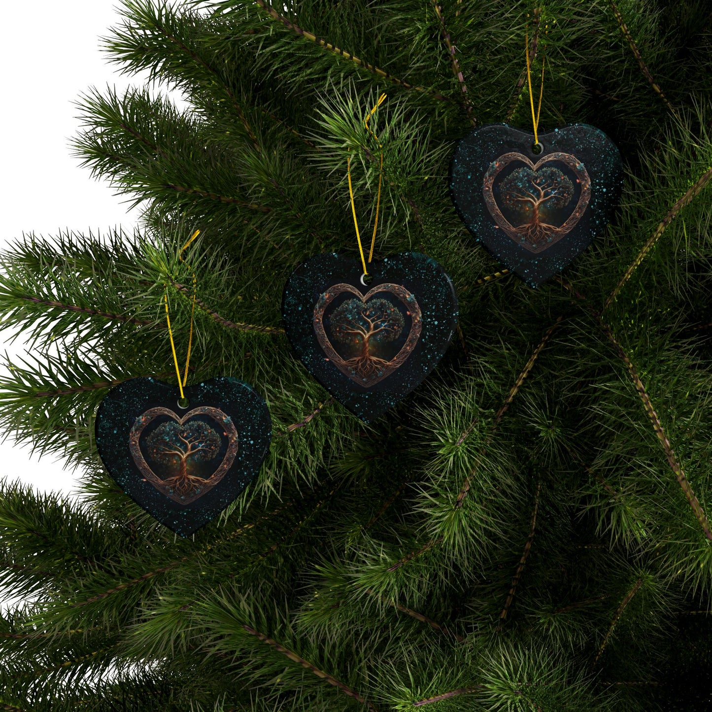 Tree of Love Ceramic Ornament (1pc, 3pcs, 5pcs, 10pcs)