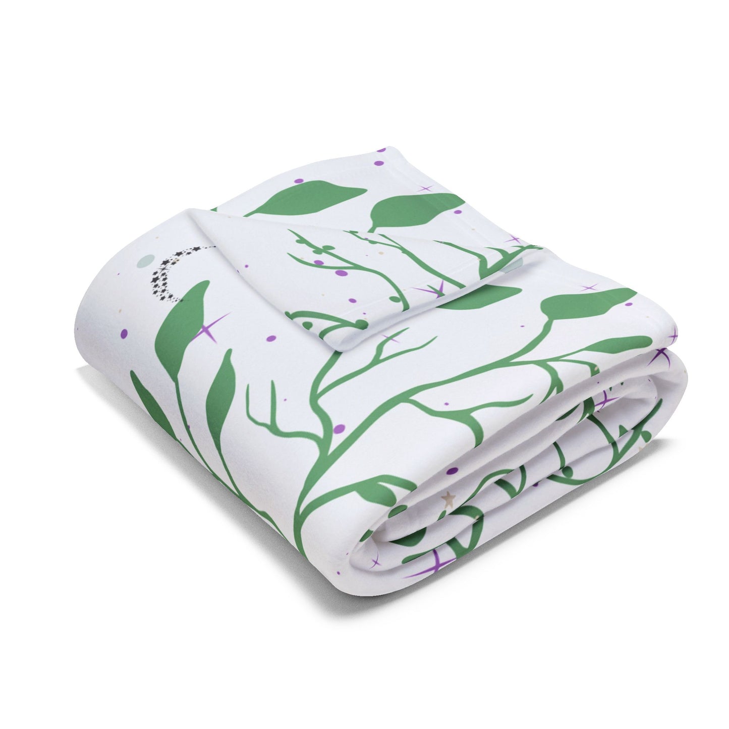 Moon Roots (Green) | Witchy Home Decor | Microfiber Blanket (Two Sided)