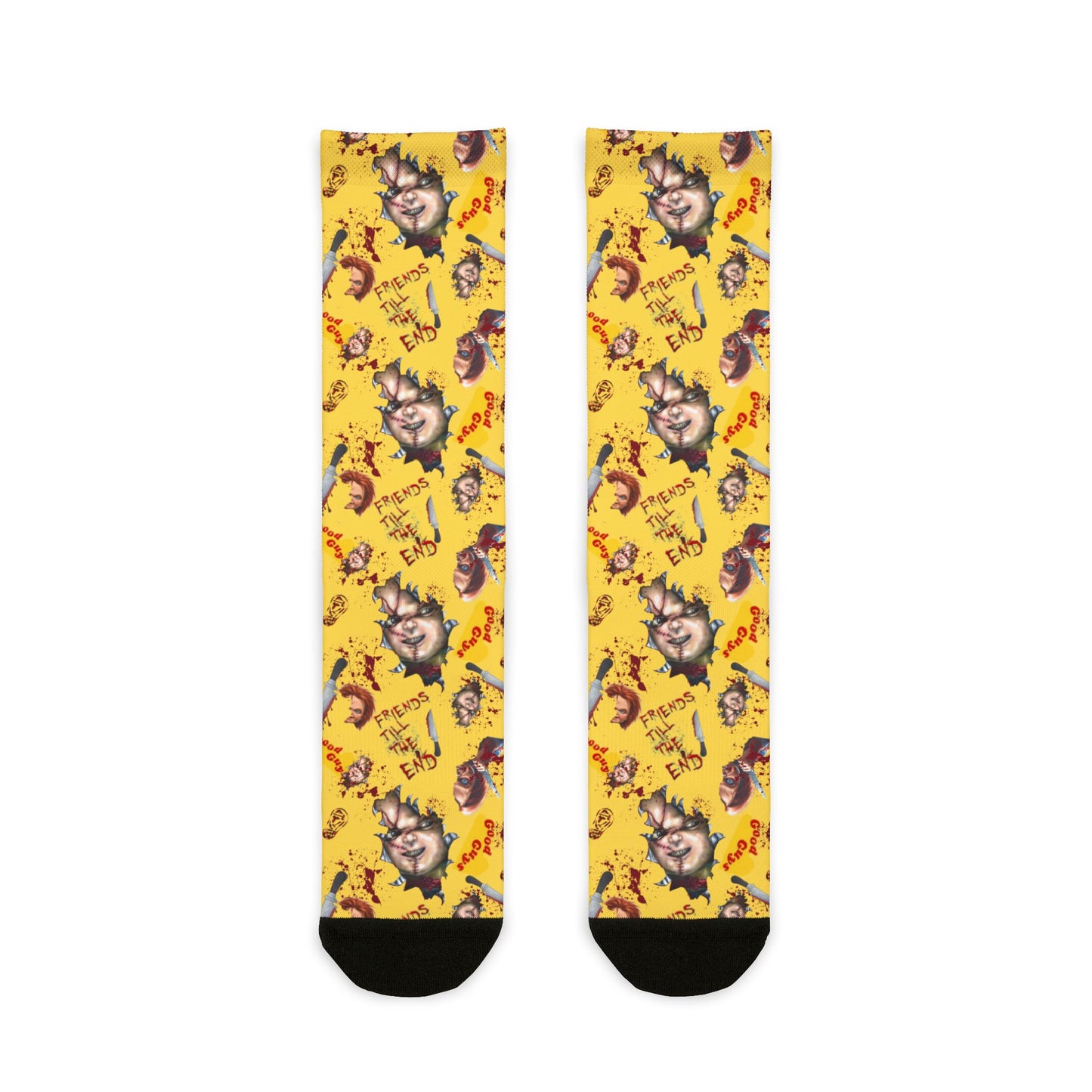 Horror Socks | Good Guys Yellow Box | Recycled Poly Socks | Cozy and Scary