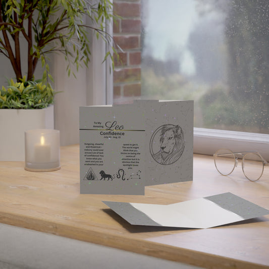 Leo | Zodiac Greeting Cards |  (1, 10 pcs)