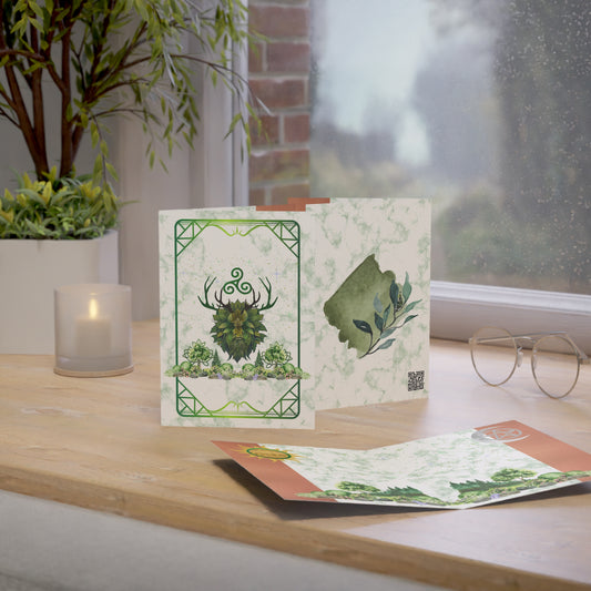 Green Man | Summer Solstice | Greeting Cards |  (1, 10 pcs)
