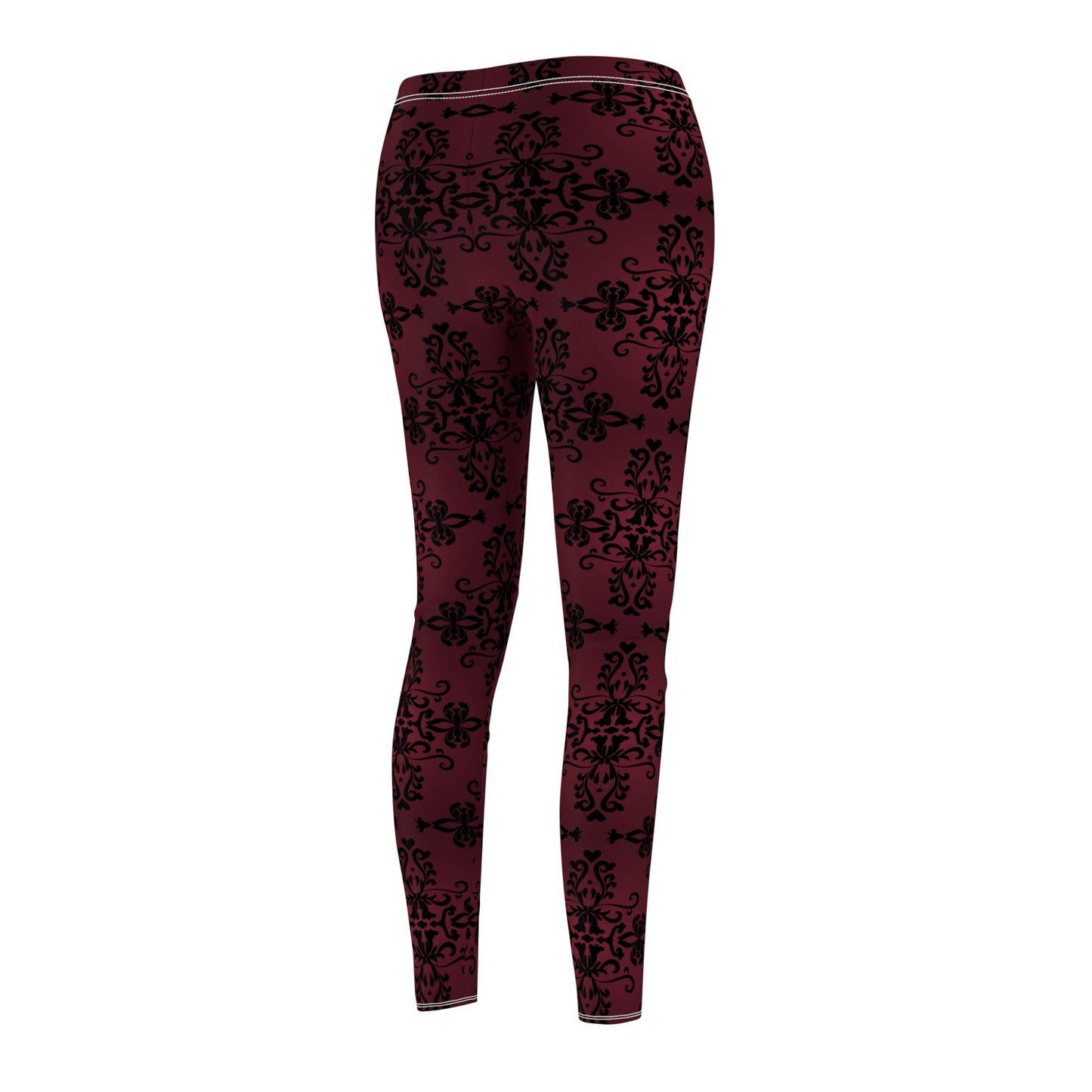 Nightmare Casualties | Dark Red Damask  | All Over Print Women's Casual Gothic Wear