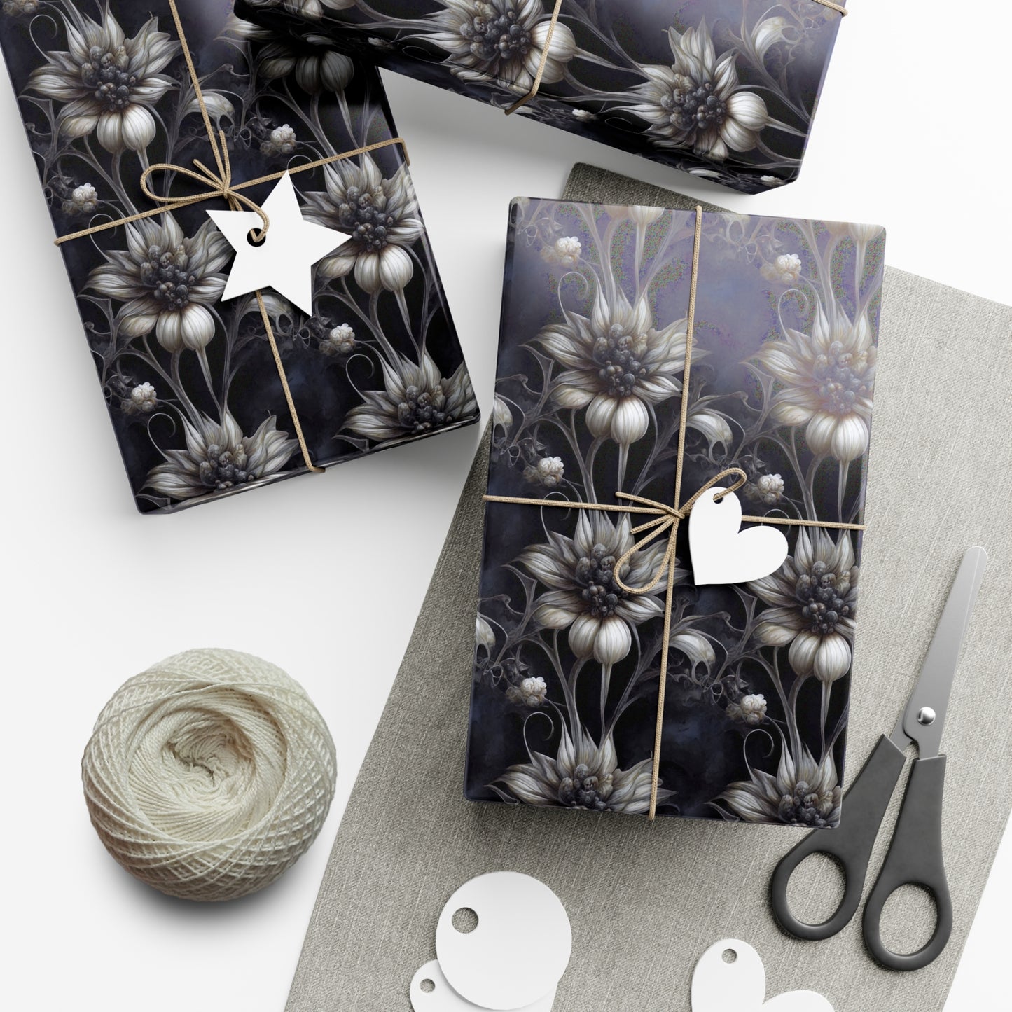 Shadow Florals | Night Garden | Wrapping Papers