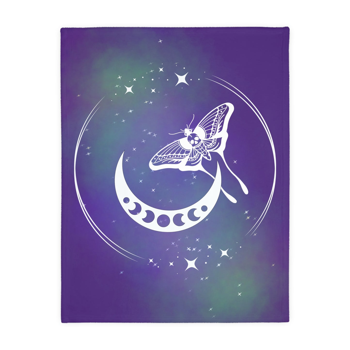 Wicked Lunar Moth | Velveteen Microfiber Blanket (Two Sided)