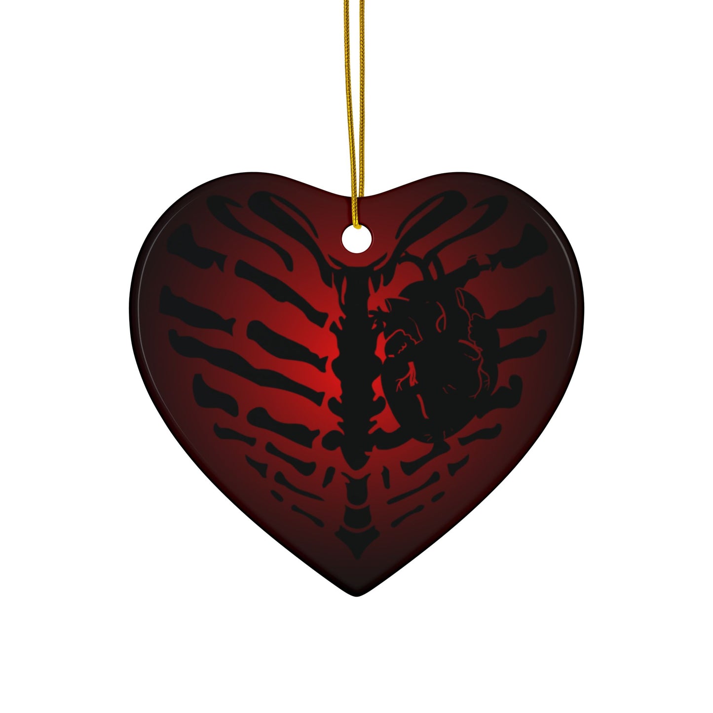 See, My Love | X Ray Heart Gothic Soul Ceramic Ornament (1pc, 3pcs, 5pcs, 10pcs)