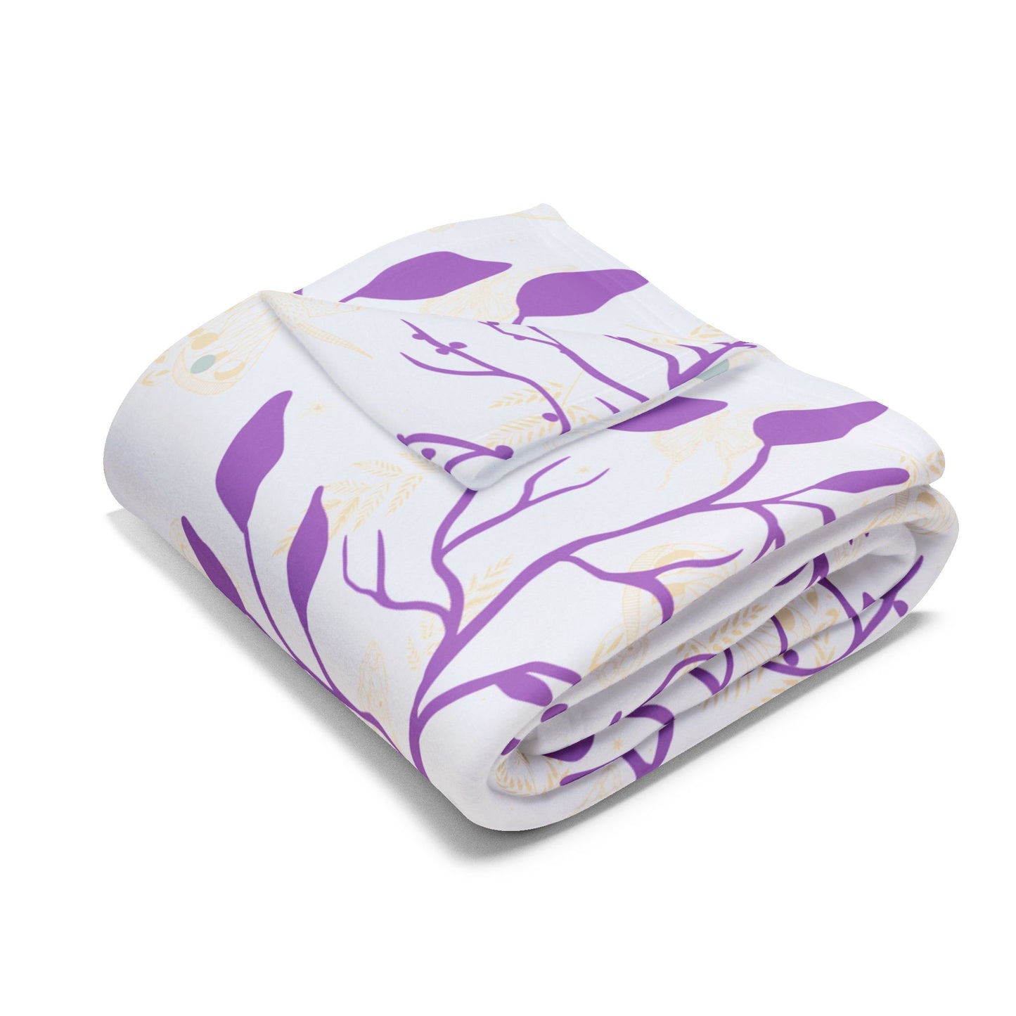 Moon Roots (Purple) | Witchy Home Decor | Microfiber Blanket (Two Sided)