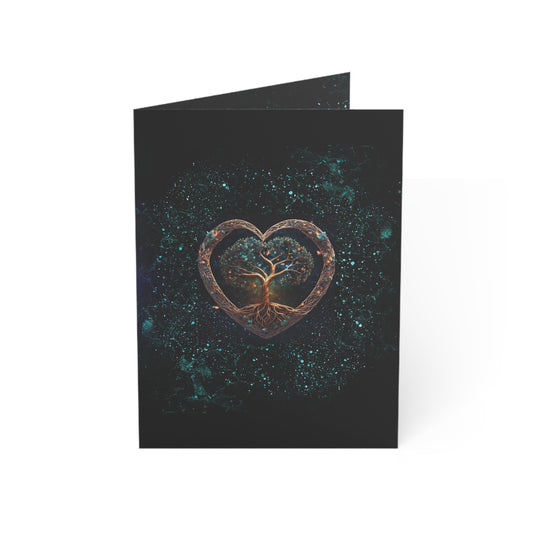 Tree of Love | Elegant Romance Greeting Card | (1, 10 pcs)