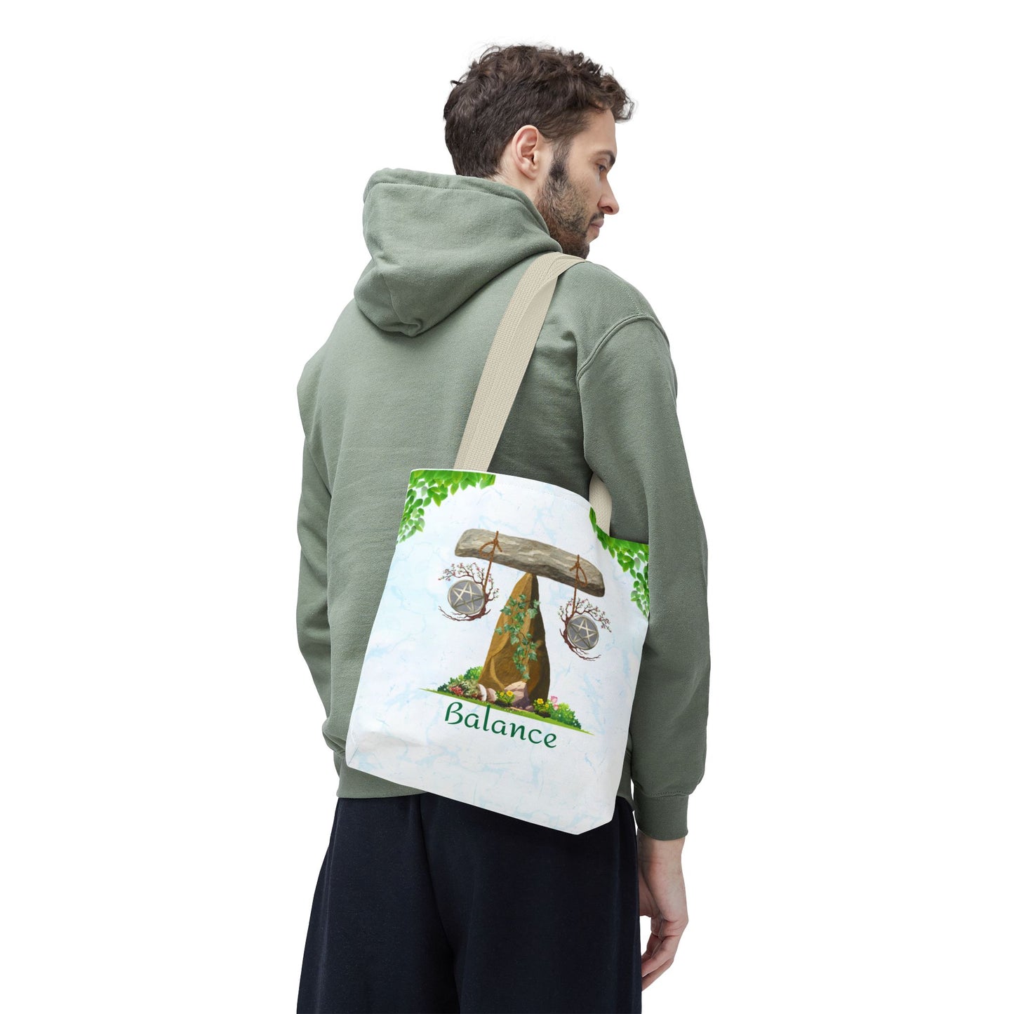 Balance Spring Equinox Tote Bag | Nature Altar Design