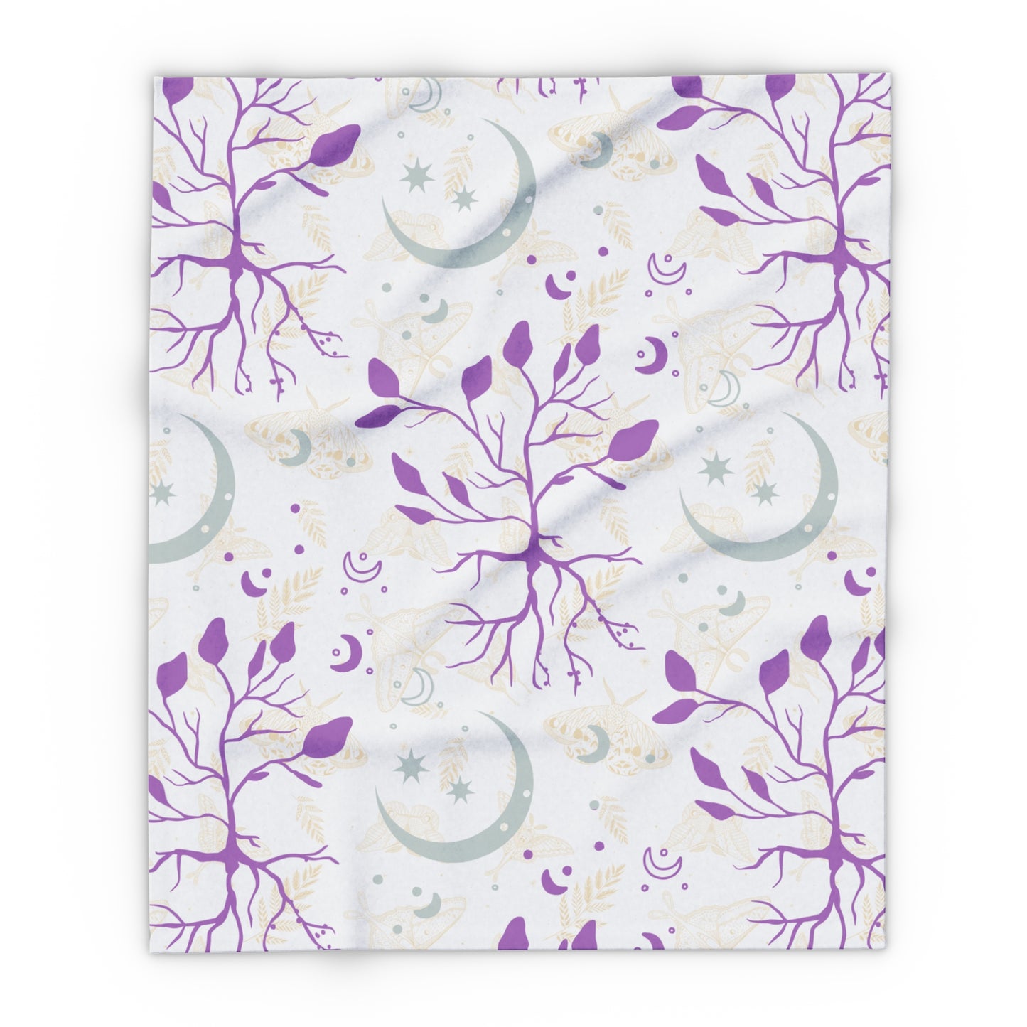 Moon Roots | Purple | Microfiber Blanket