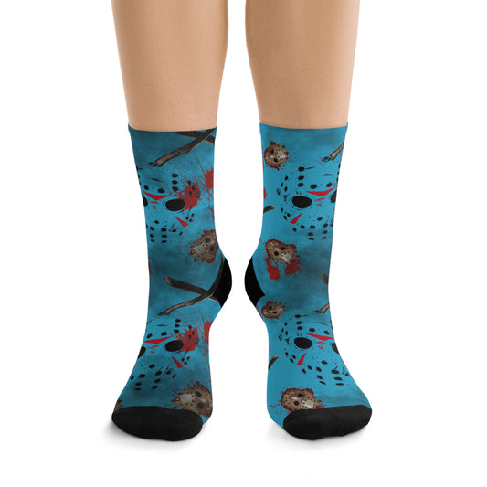 Horror Socks | Crystal Lake | Recycled Poly Socks | Cozy and Scary
