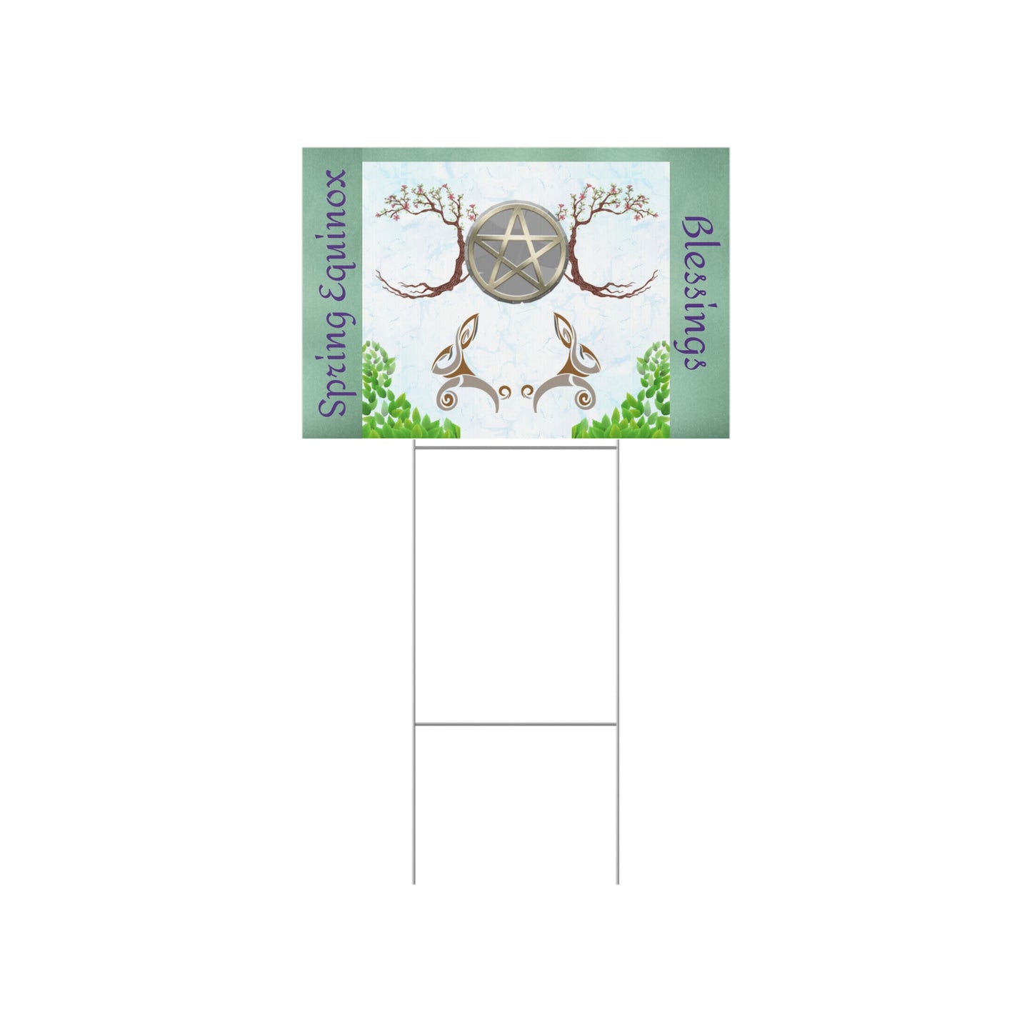 Spring Equinox Blessings | Lawn Sign Garden Decor