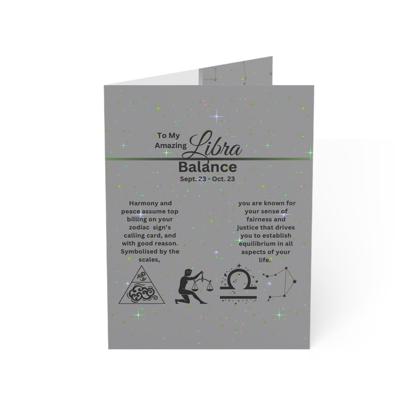 Libra | Zodiac Greeting Cards |  (1, 10 pcs)
