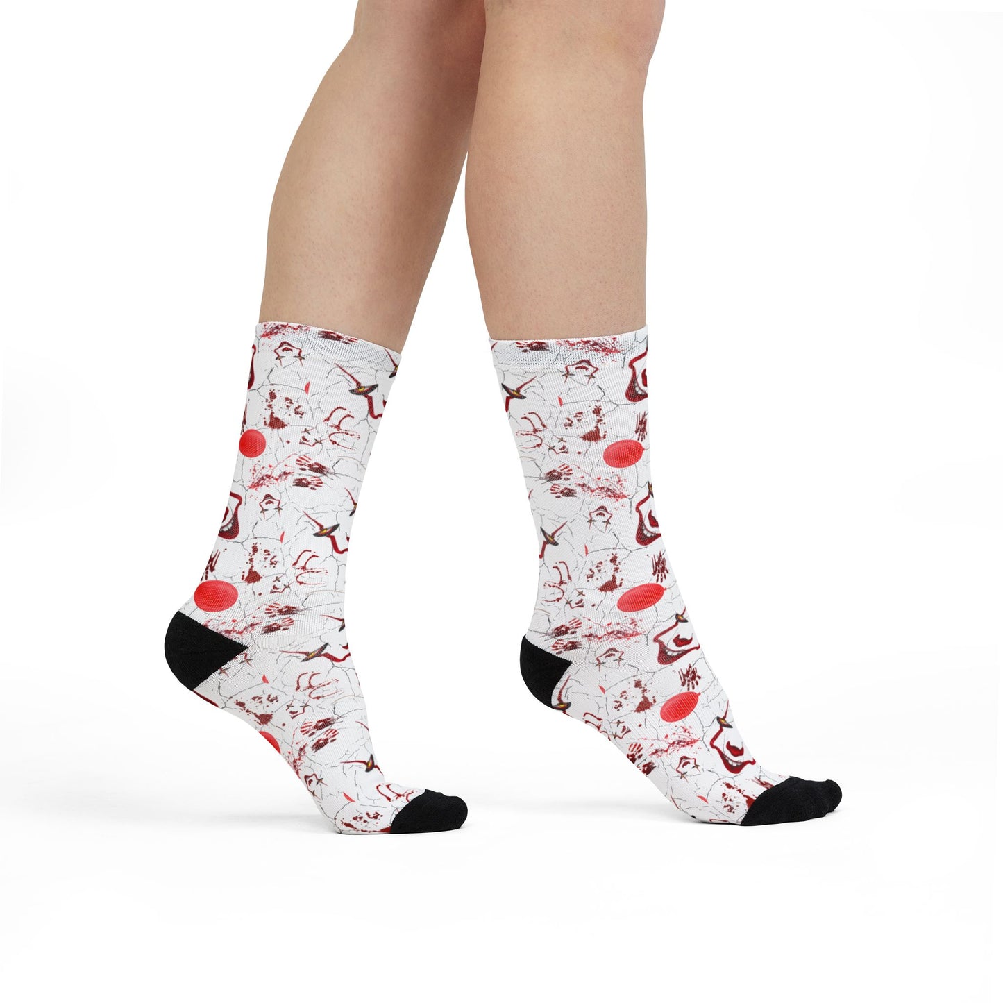 Horror Socks | Red Balloon | Recycled Poly Socks | Cozy and Scary
