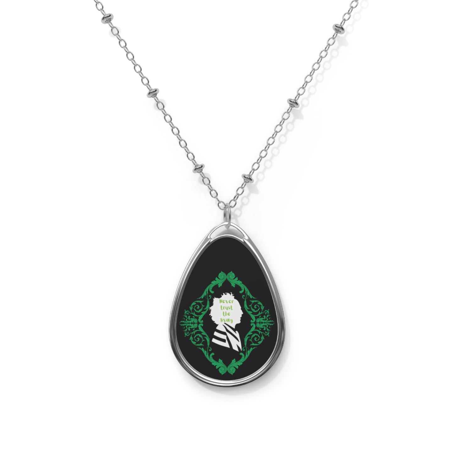 Mr. B. Juice Beetlejuice | Never / Living | Oval Necklace