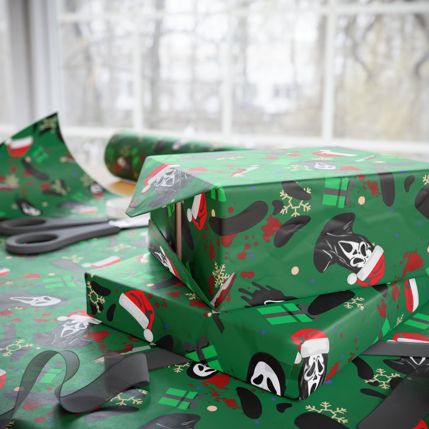 Horror Holidays (Green) | Nightmare Holiday | Wrapping Paper