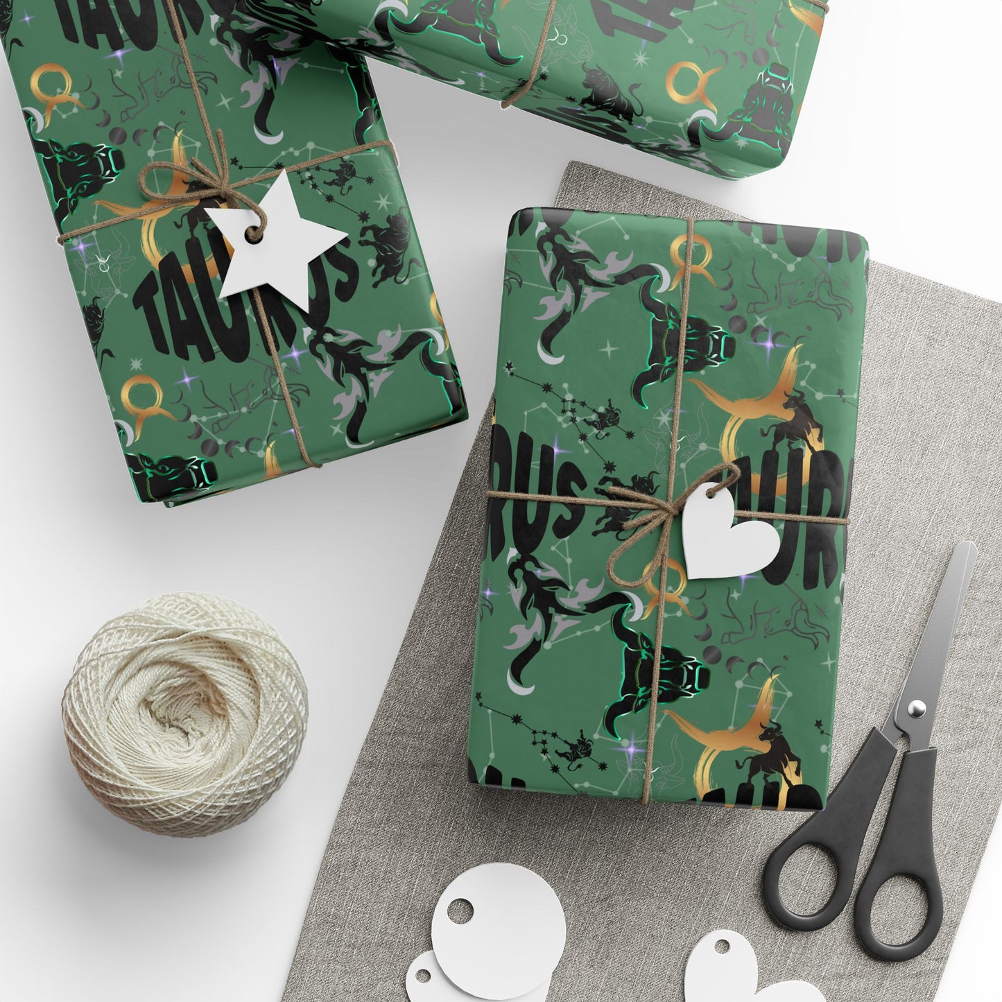 Taurus | Green | Zodiac Birthday Wrapping Papers
