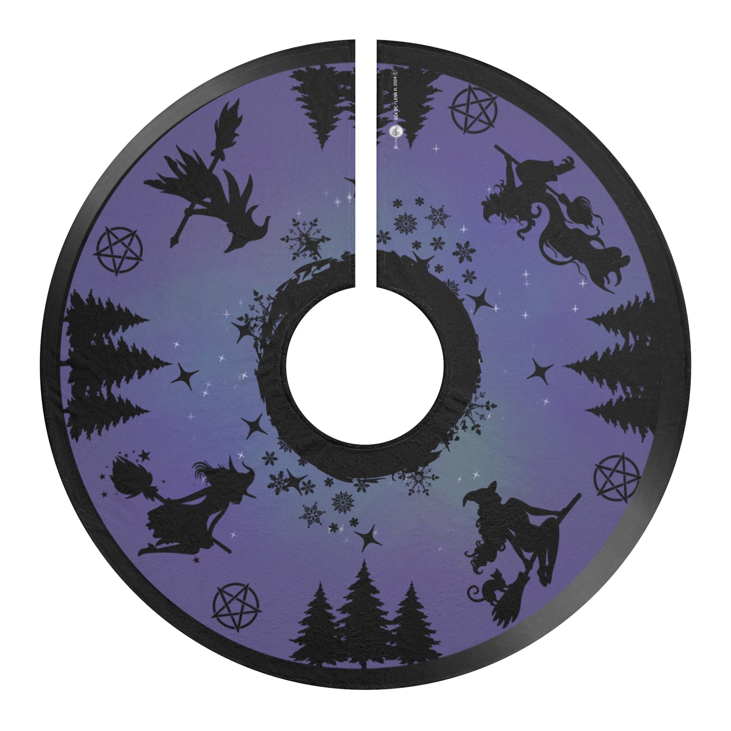 Witches in Flight | Round Tree Skirt