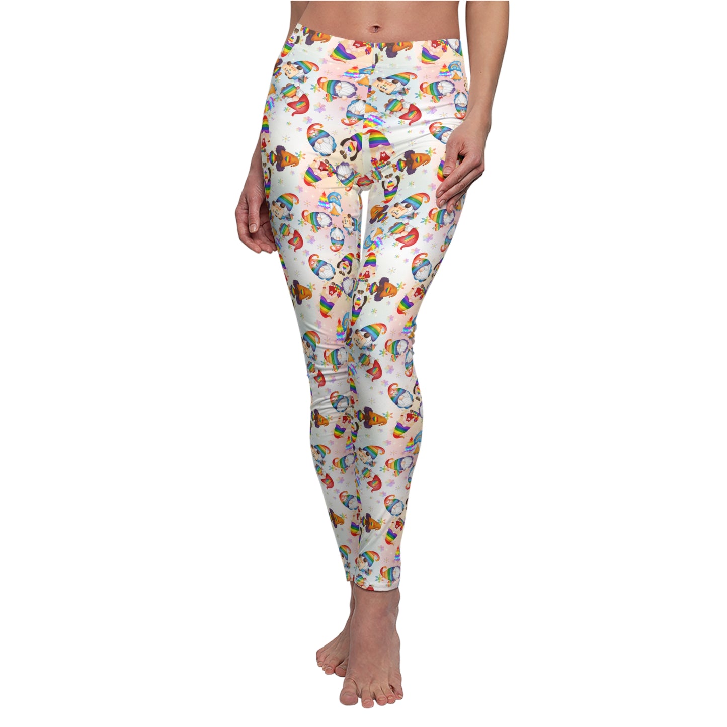Pridemas Gnome All-Over Print Leggings — Holiday Casual Wear
