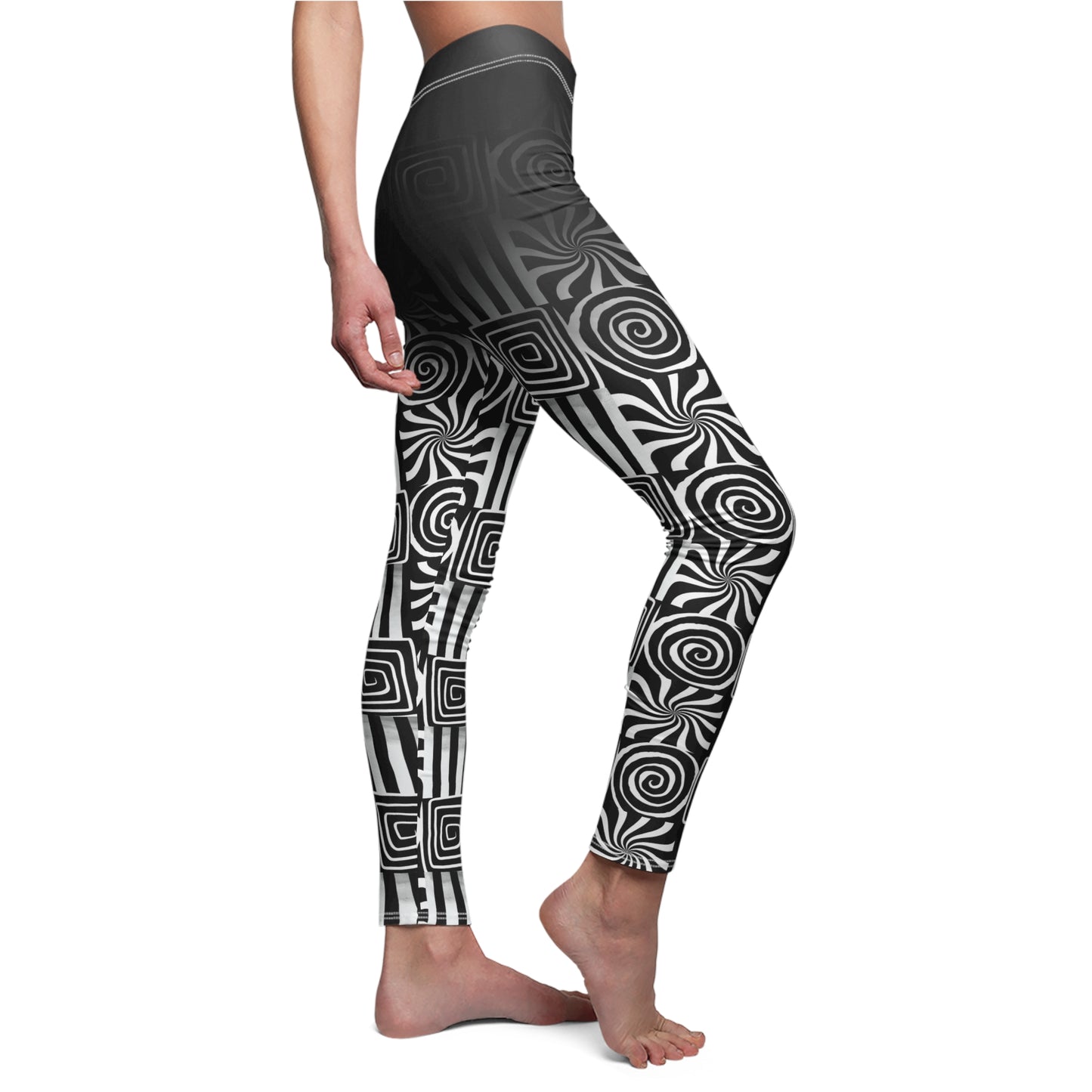 Gothic Swirls All-Over Print Leggings — Women's Casual Activewear