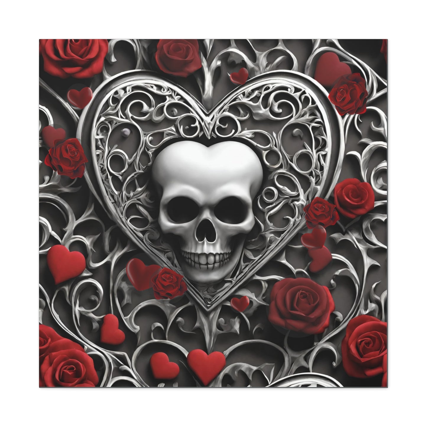 Gothic Hearts Canvas Gallery Wraps