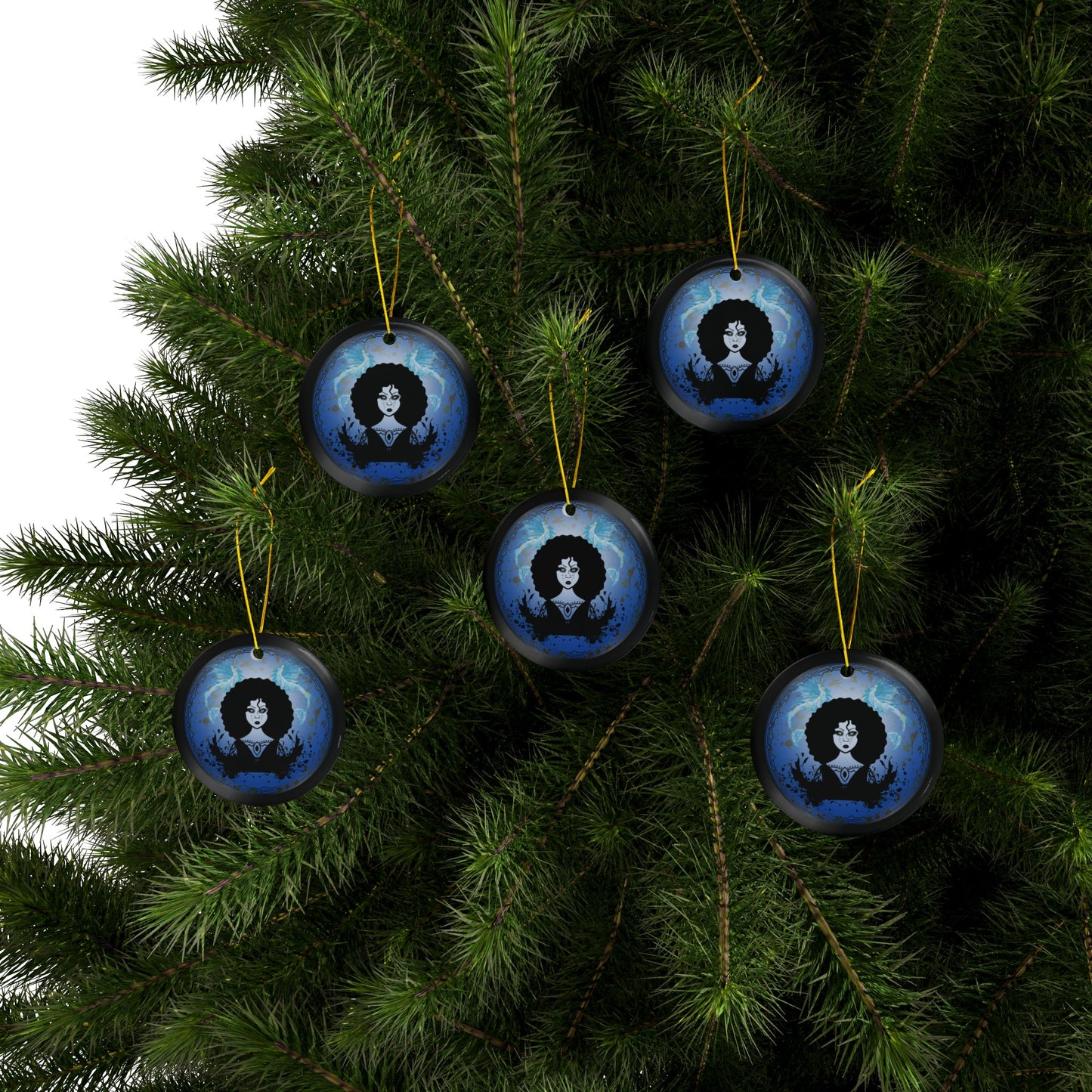 Deep Blue Lady | Heirloom Ceramic Ornaments (1pc, 3pcs, 5pcs, 10pcs)