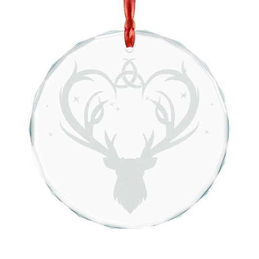 Glass Ornament | The Great Stag | Engraved Holiday Decoration