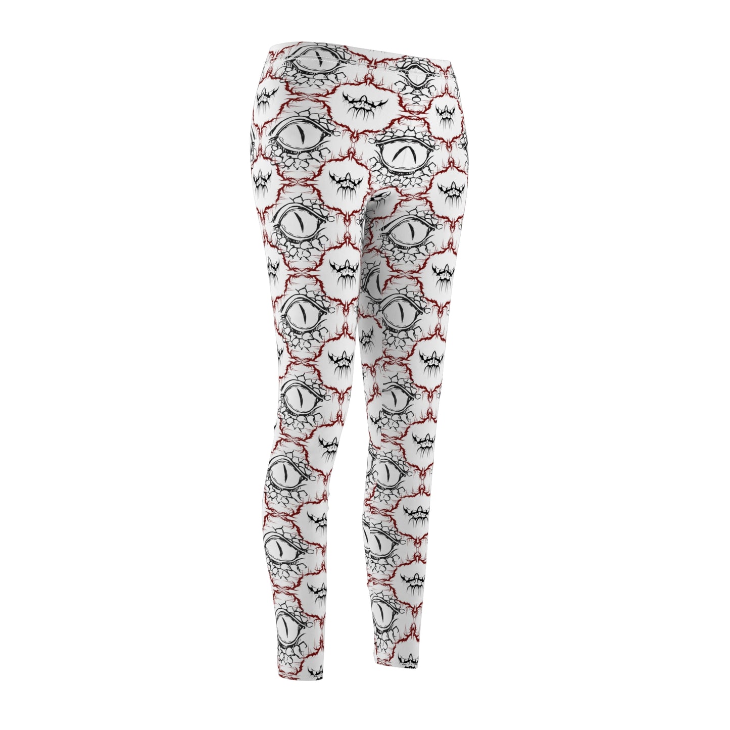 Draco Eyes All-Over Print Leggings — Women's Casual Activewear