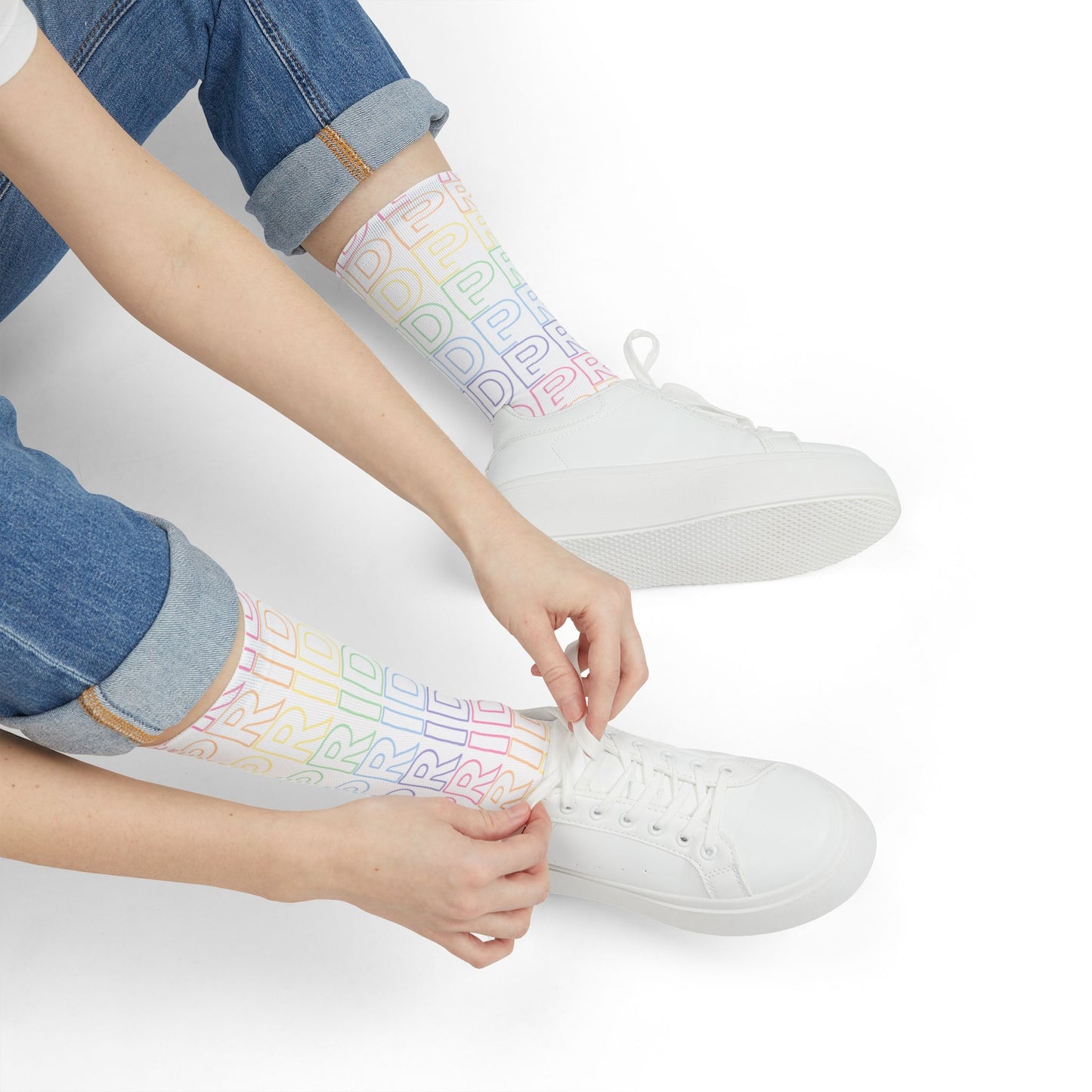 Goth Pride (Rainbow) | Poly Crew Socks