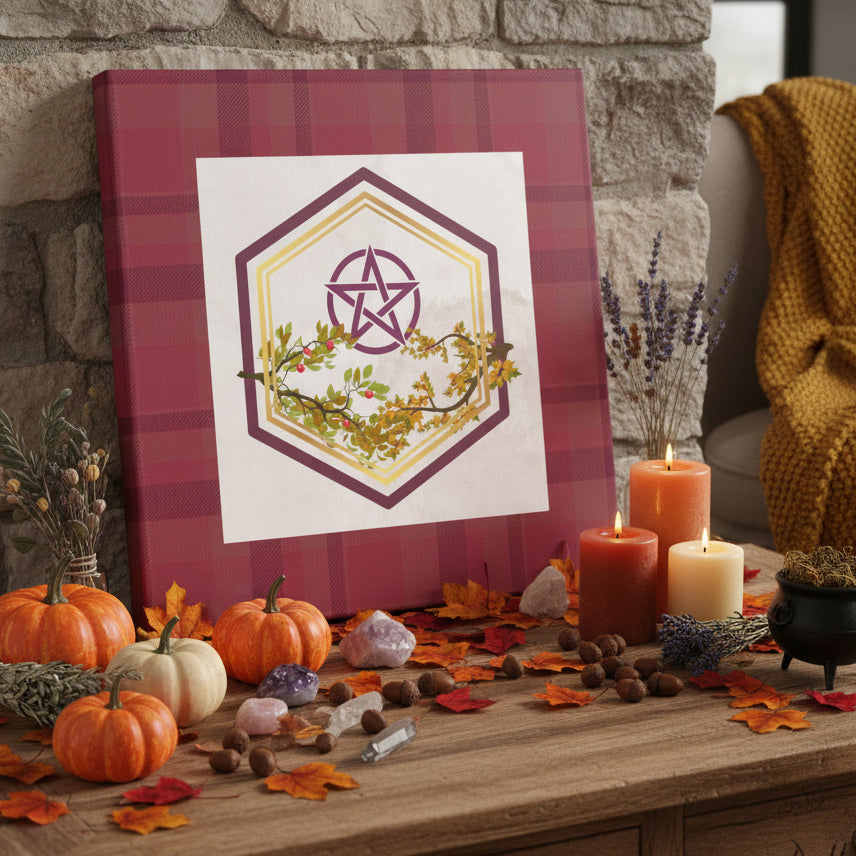 Gratitude | Fall Equinox | Thanks to Autumn Bounty on Stretched Canvas
