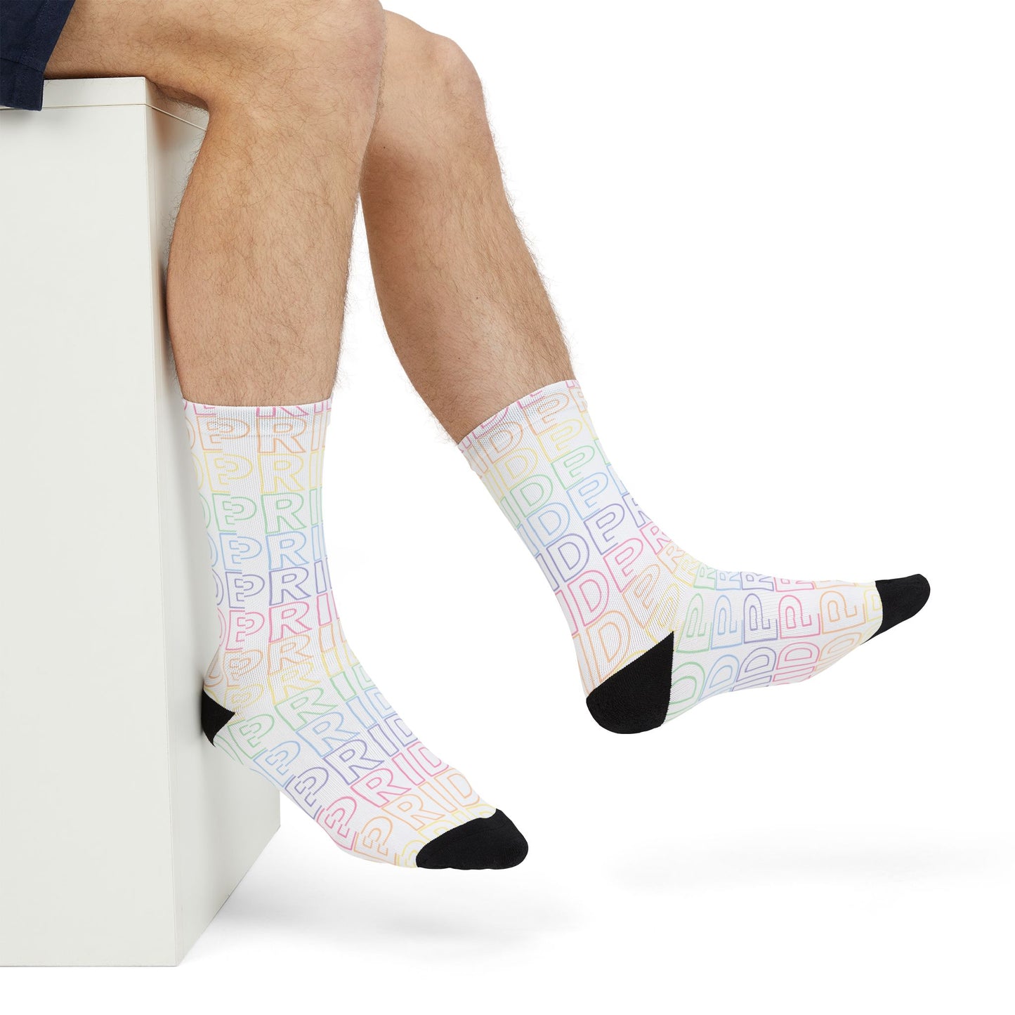 Goth Pride (Rainbow) | Poly Crew Socks