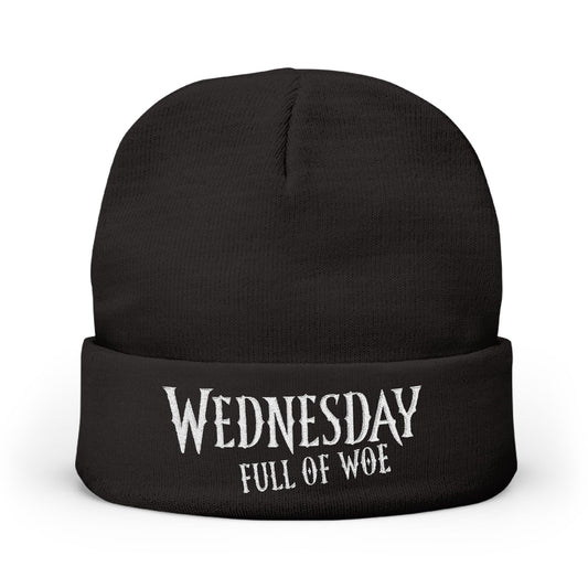 Wednesday Beanie Hat - Nightmare Holiday | Cold Dark Winter Cap
